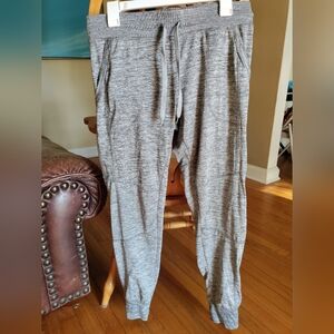 Heather gray track pants with pockets